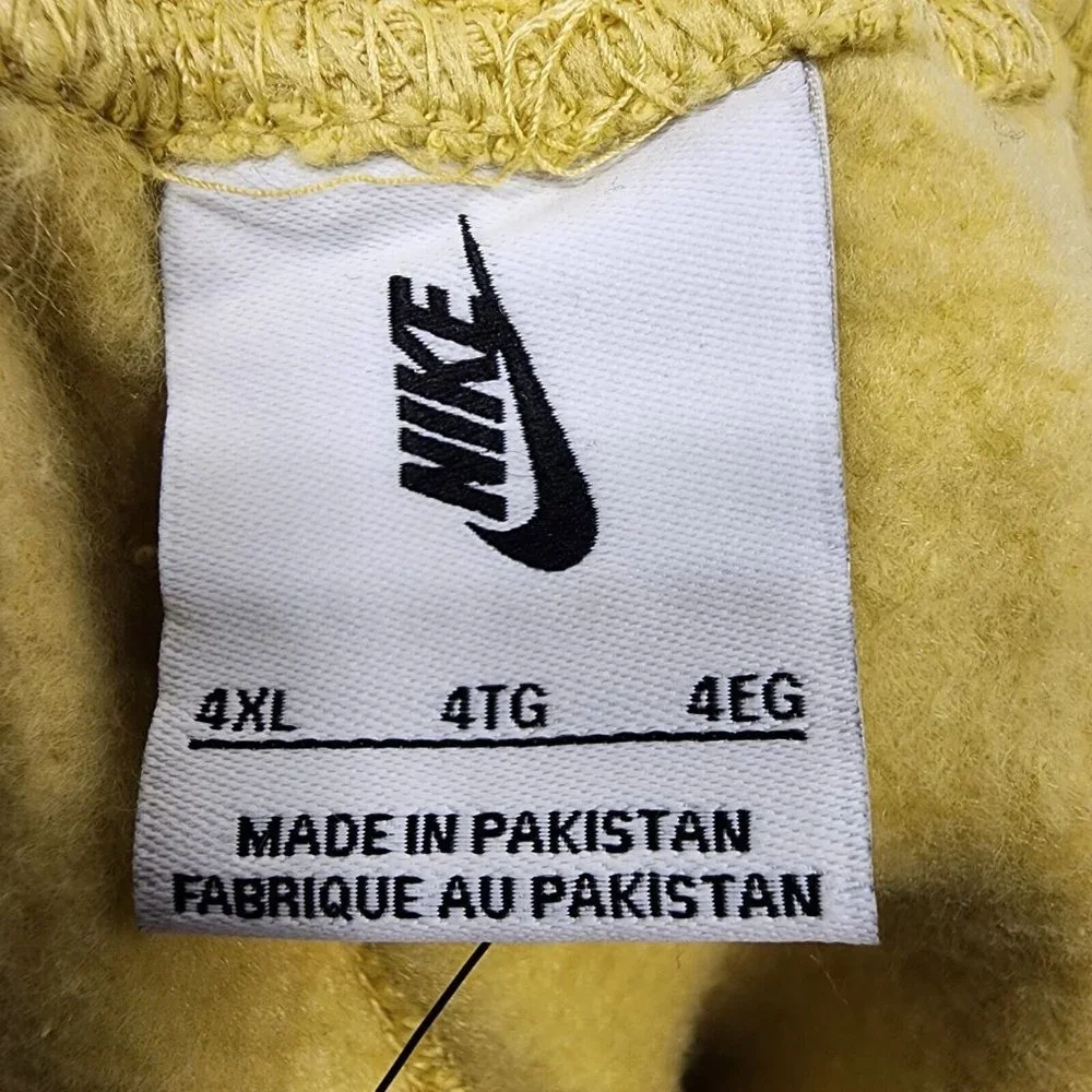 Nike Solo Swoosh Heavy Weight Yellow Fleece Sweatpants Men's 4XL DX1364 063 NWT - Picture 13 of 15